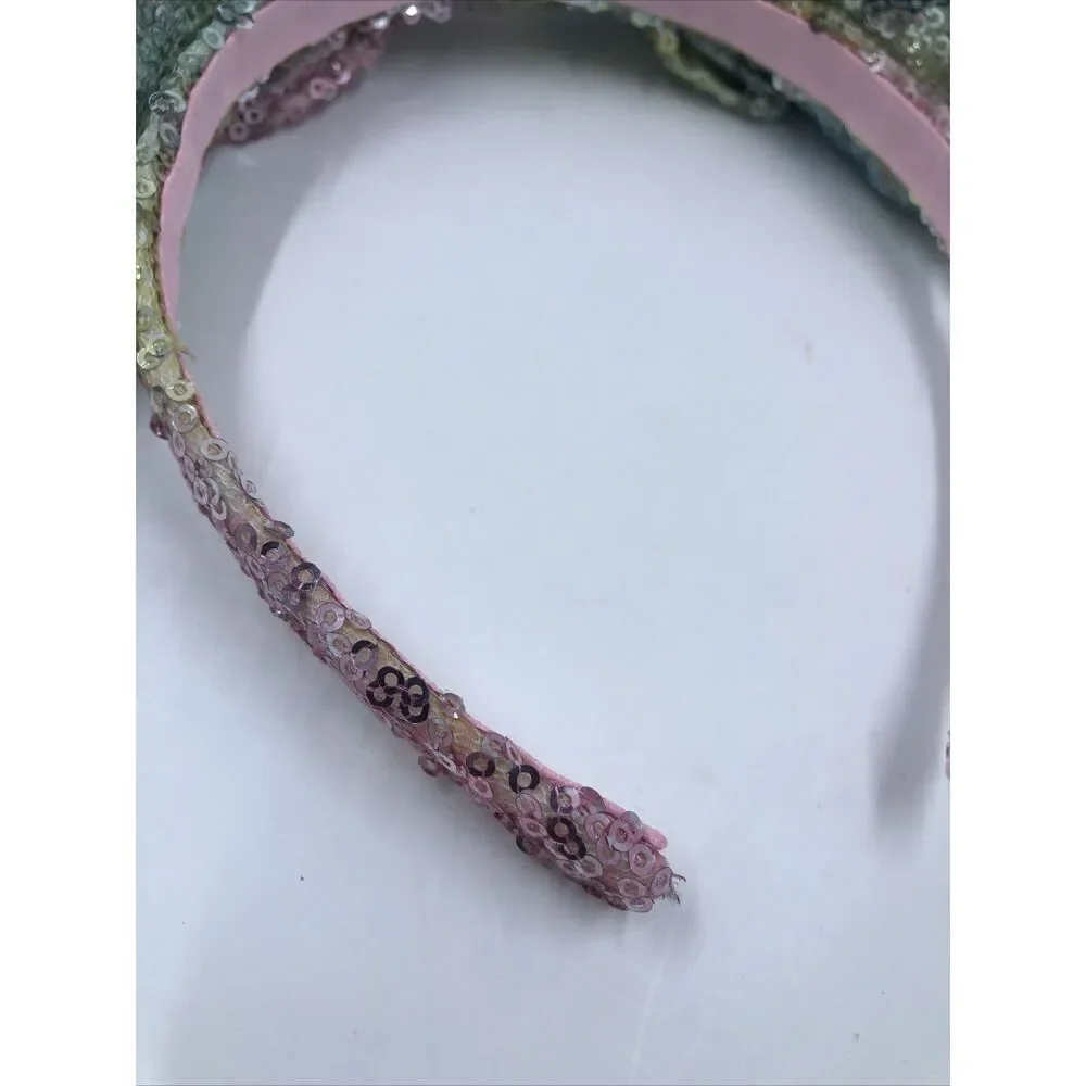 Disney Parks Unicorn Minnie Mouse Ears Headband-pastel Sequin Bow Horn